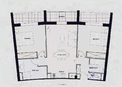 2-bed lot plan example